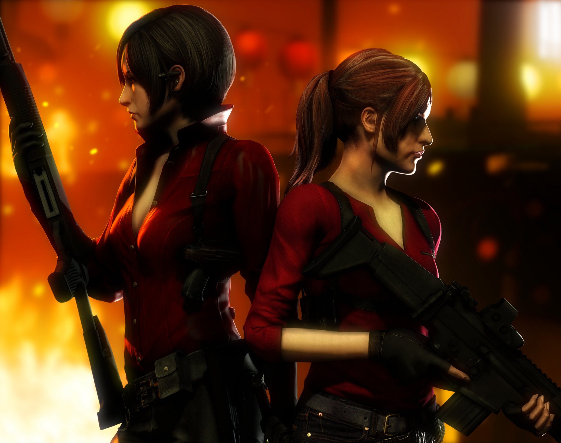 ada wong claire redfield cattivo ospite capcom ragazze armi