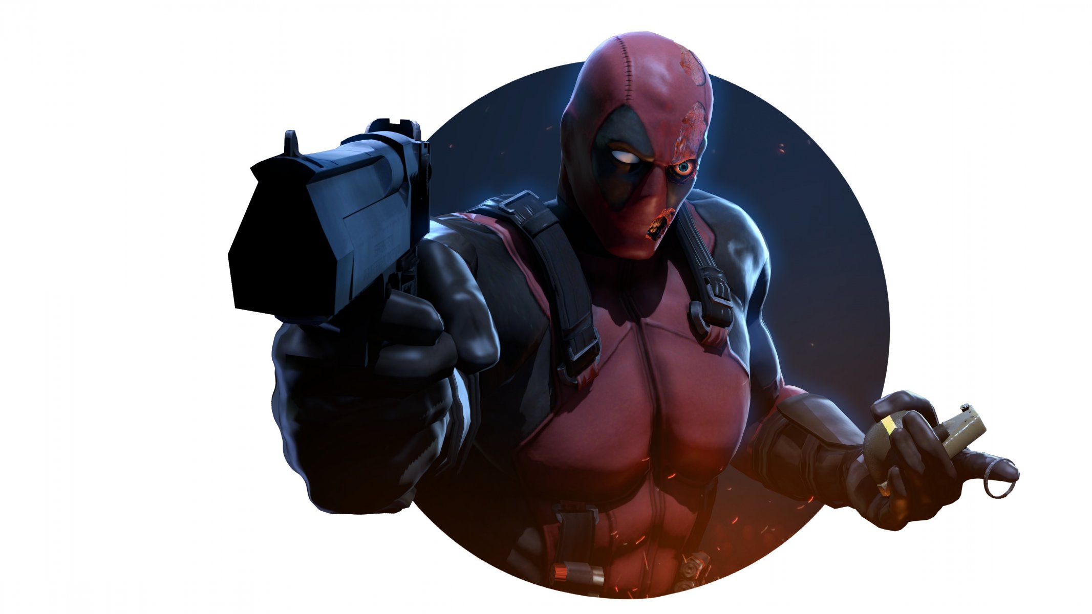 deadpool wade winston wilson wade wilson mercenaire assassin méchant masque pistolet bande dessinée grenade