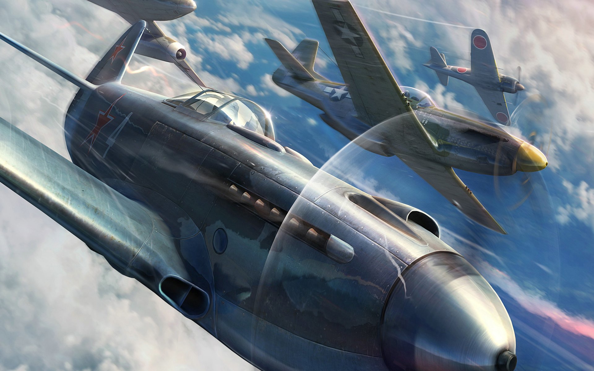 mondo warplanes wargaming netto wowp camouflage cielo aria aerei nuvole caccia aviazione wg