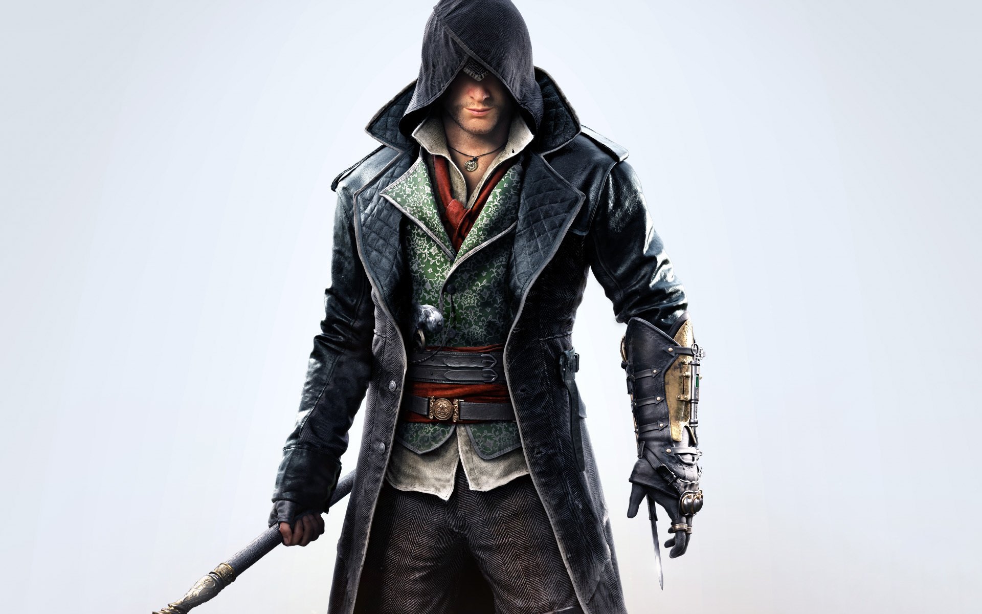 assassins creed : syndicate assassin s creed: syndikat stock klinge mantel medaillon ausrüstung ubisoft quebec jacob fry syndikat syndicate haube assassins creed