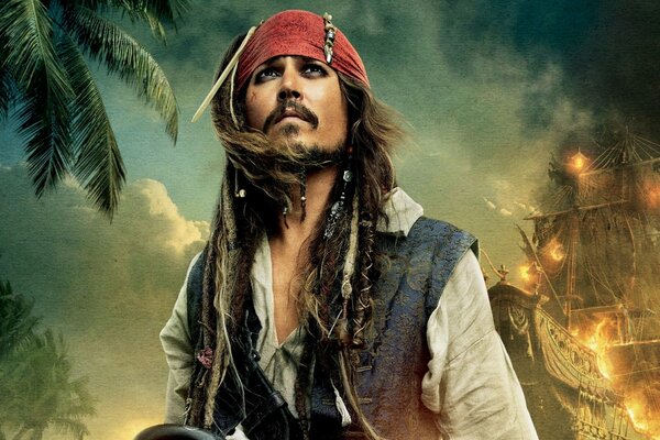 Captain Jack Sparrow hat das Schiff verbrannt