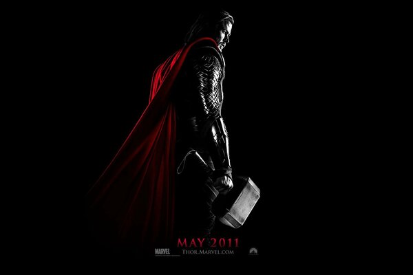 Thor-Filmplakat mit Hammer