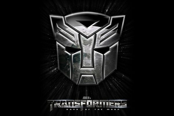 Emblème de Transformers sur fond noir