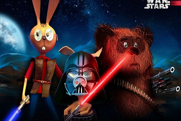 Die Helden von Winnie the Pooh sind eine Parodie auf Star Wars