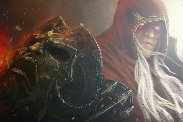 Imagen del juego de ordenador darksiders contra el fuego