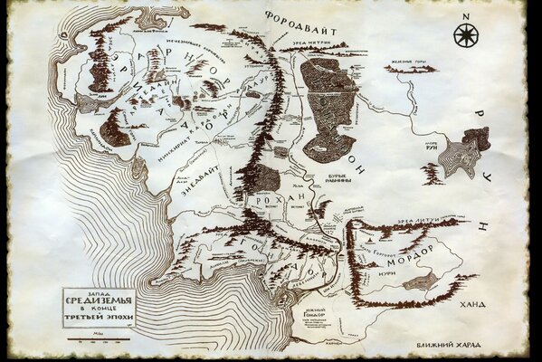 Carte de la Méditerranée fanée et vieillie