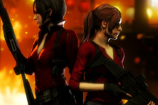 Art avec les filles de Resident Evil