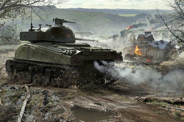 Wargaming NET, wot, WP. świat czołgów. Czołgi średnie. pantera. Sherman Firefly