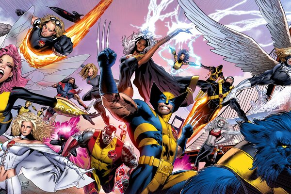 La bataille des humains et des mutants dans le film x-Men