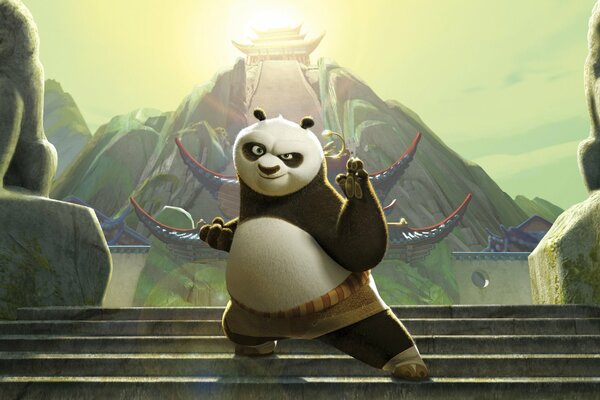 Dessin animé Kung Fu Panda 2 sur les Marches