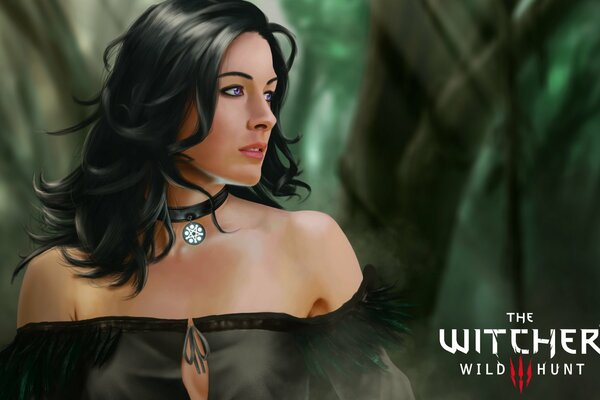 El brujo 3. yennefer de vengerberg. caza salvaje. morena chica en el bosque