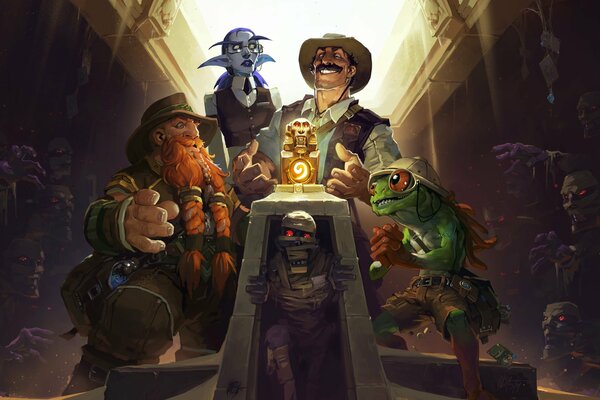 Fondos de pantalla héroes de warcraft liga de investigación Brann, Finley, Eliza