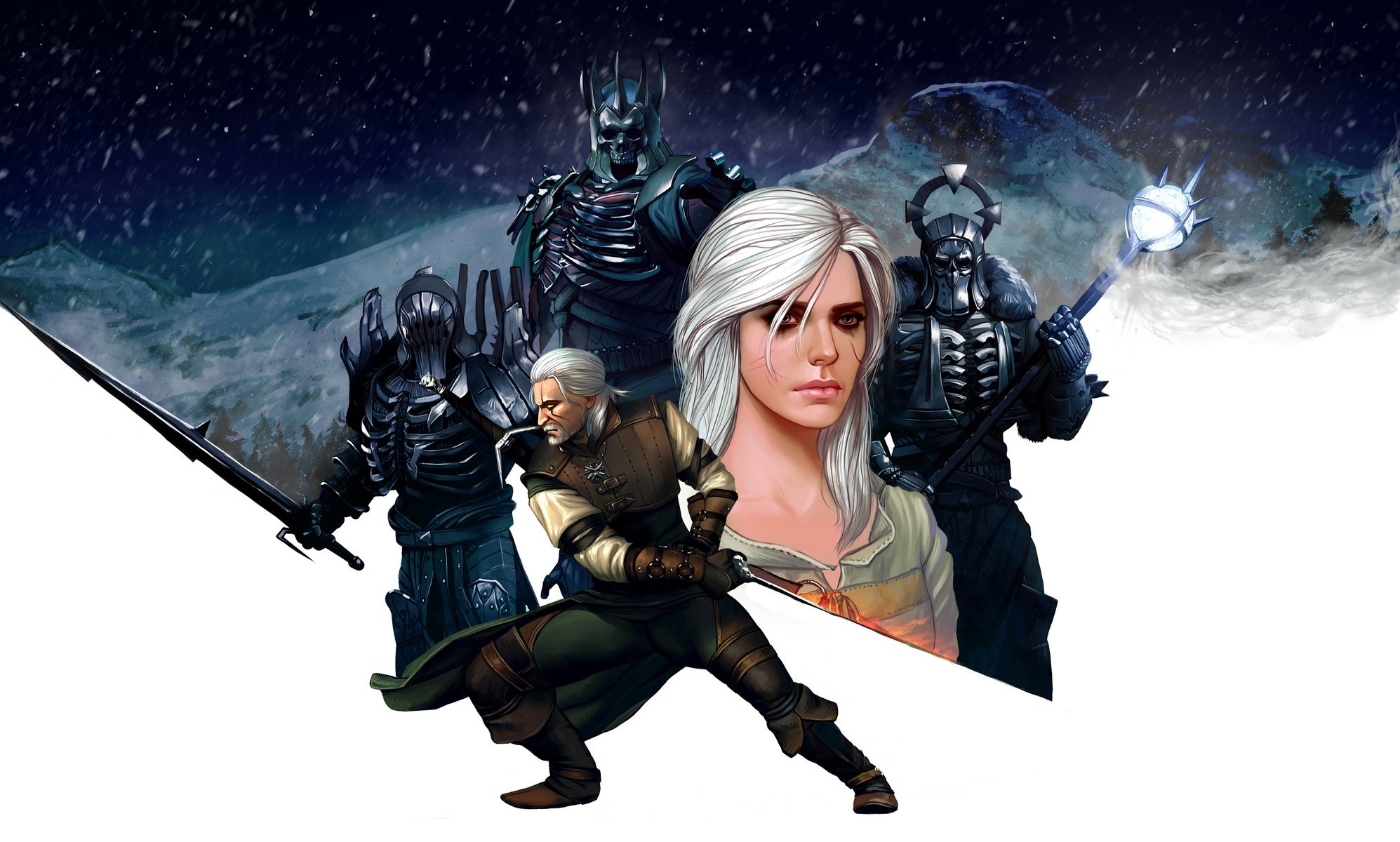 3 el brujo el brujo 3: caza salvaje el brujo 3: caza salvaje rpg cd projekt rojo el brujo caza salvaje cirilla fiona helene riannon ciri o león cub de cintra ciri chica rey de la caza salvaje imlerith armadura arte caranthir geralt de rivia geralt lobo blanco gwt