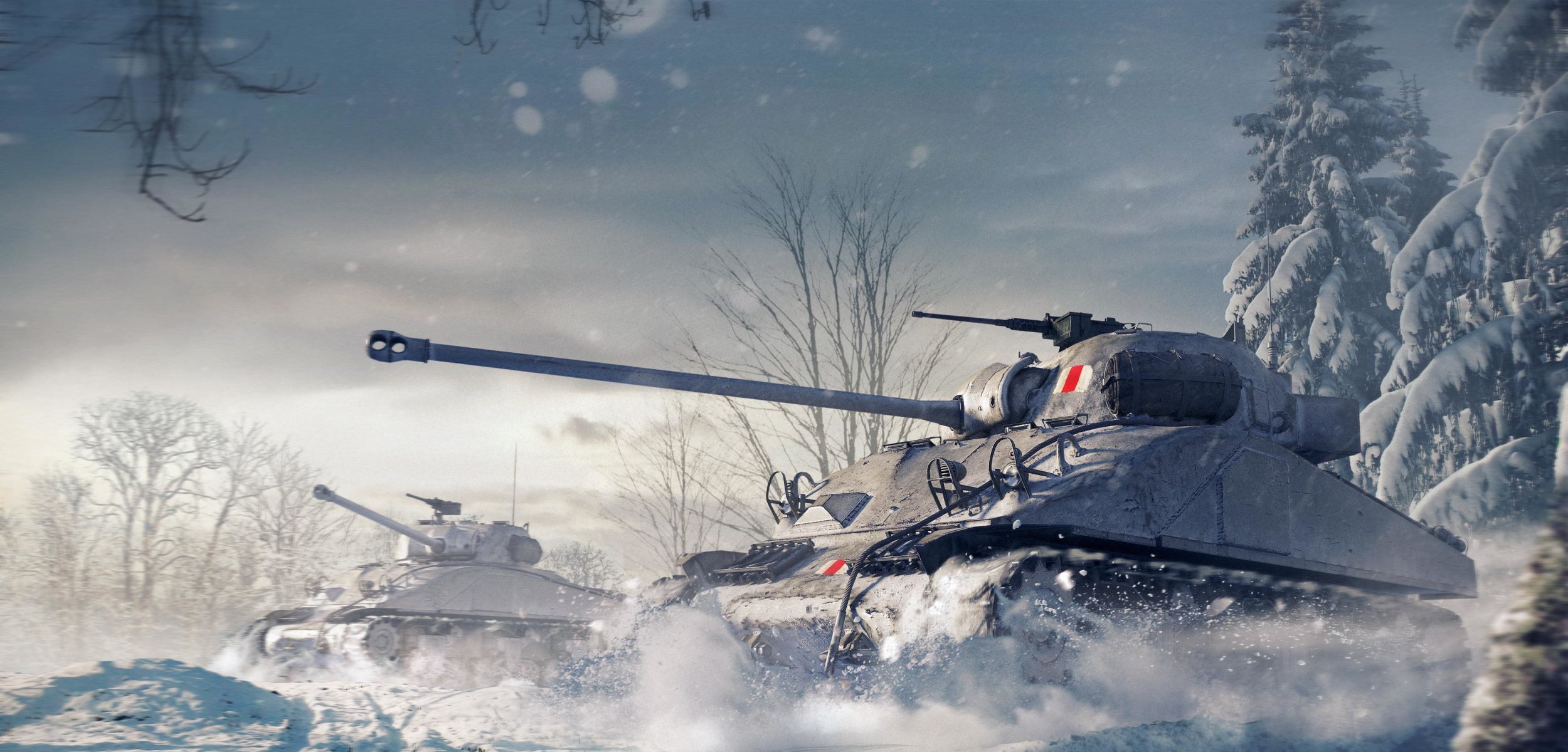 mundo de los tanques wargaming neto wot wg tanques cielo tanque hierro invierno nieve árboles sherman firefly tanques medianos