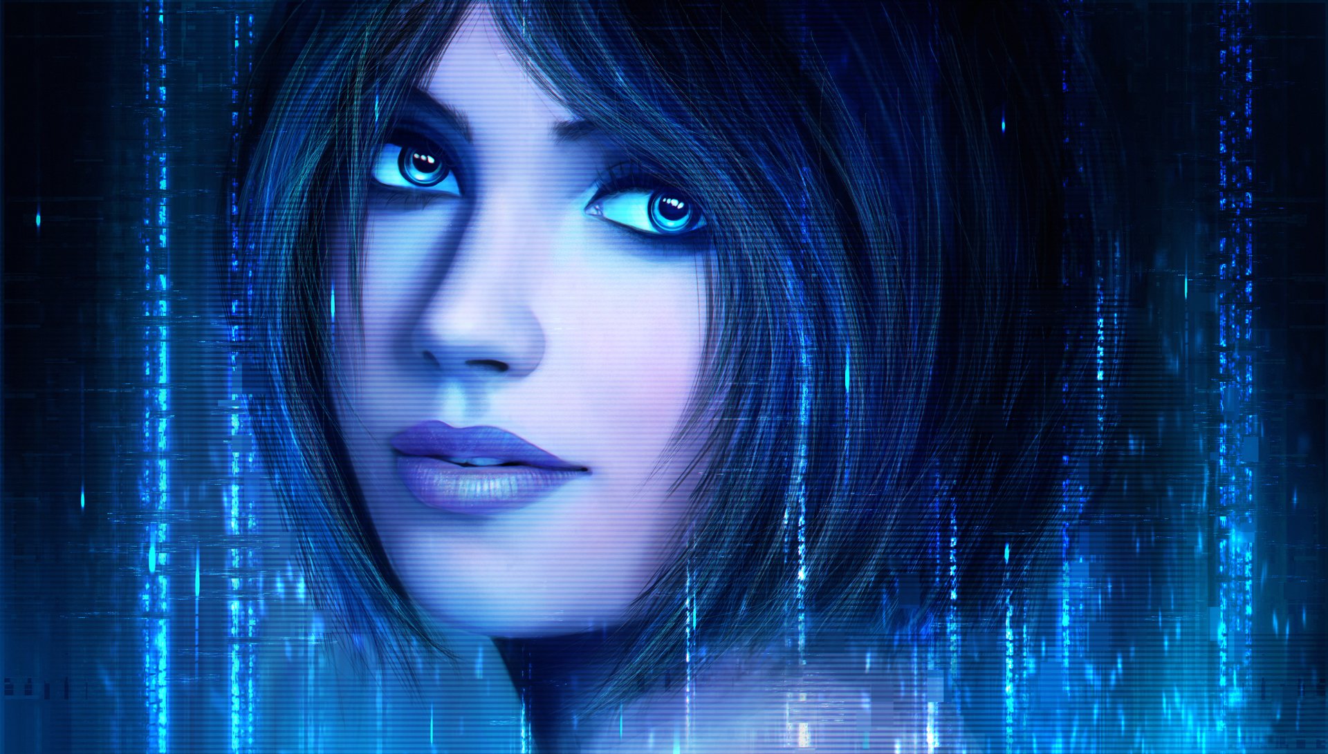 cortana ai halogen twarz