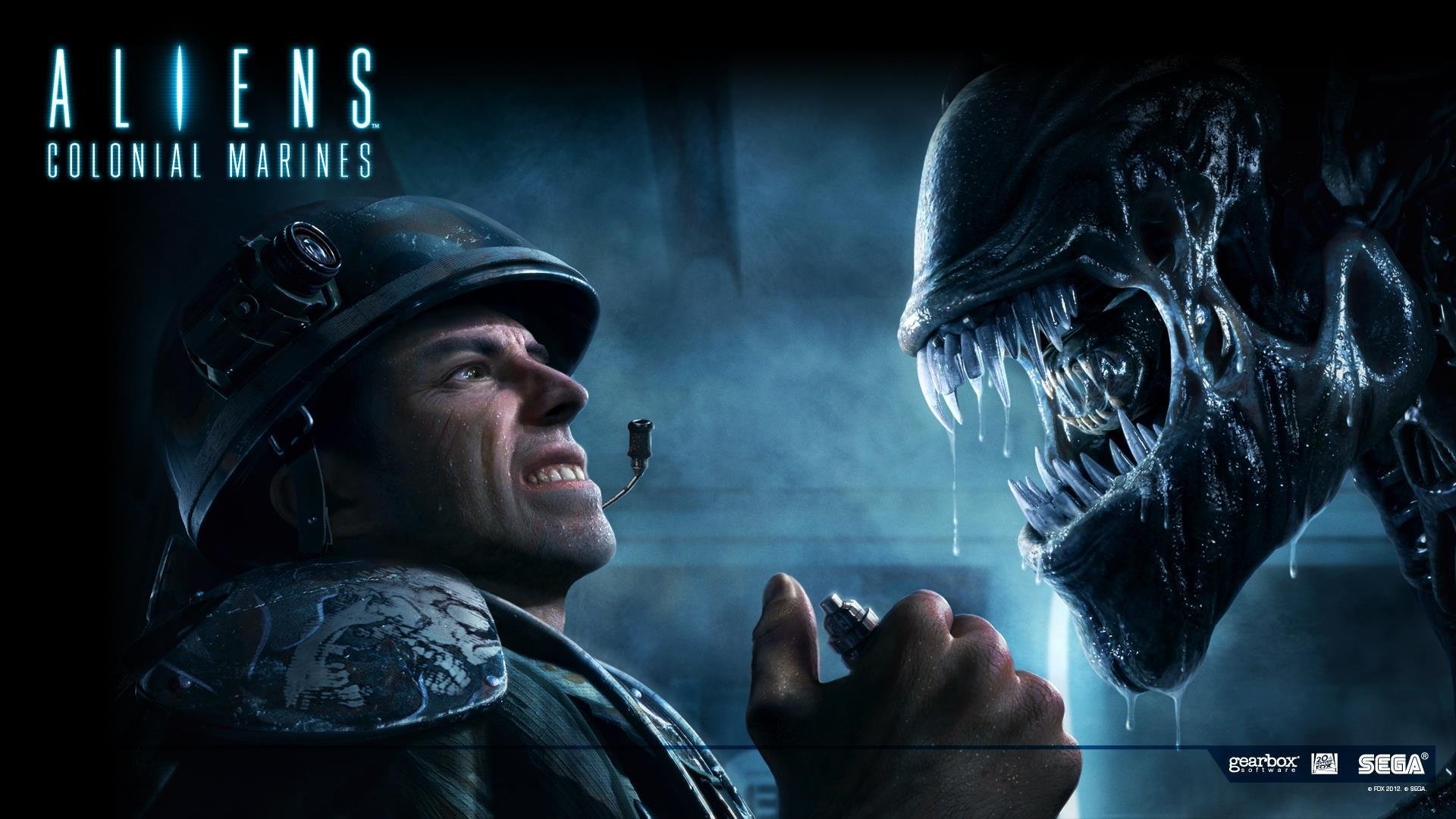 aliens: colonial marines чужие: колониальные морпехи иностранец чужой ксеноморф xenomorph инопланетян монстр зубы икла слизь солдат смерть королева матка граната 20th century fox gearbox software sega