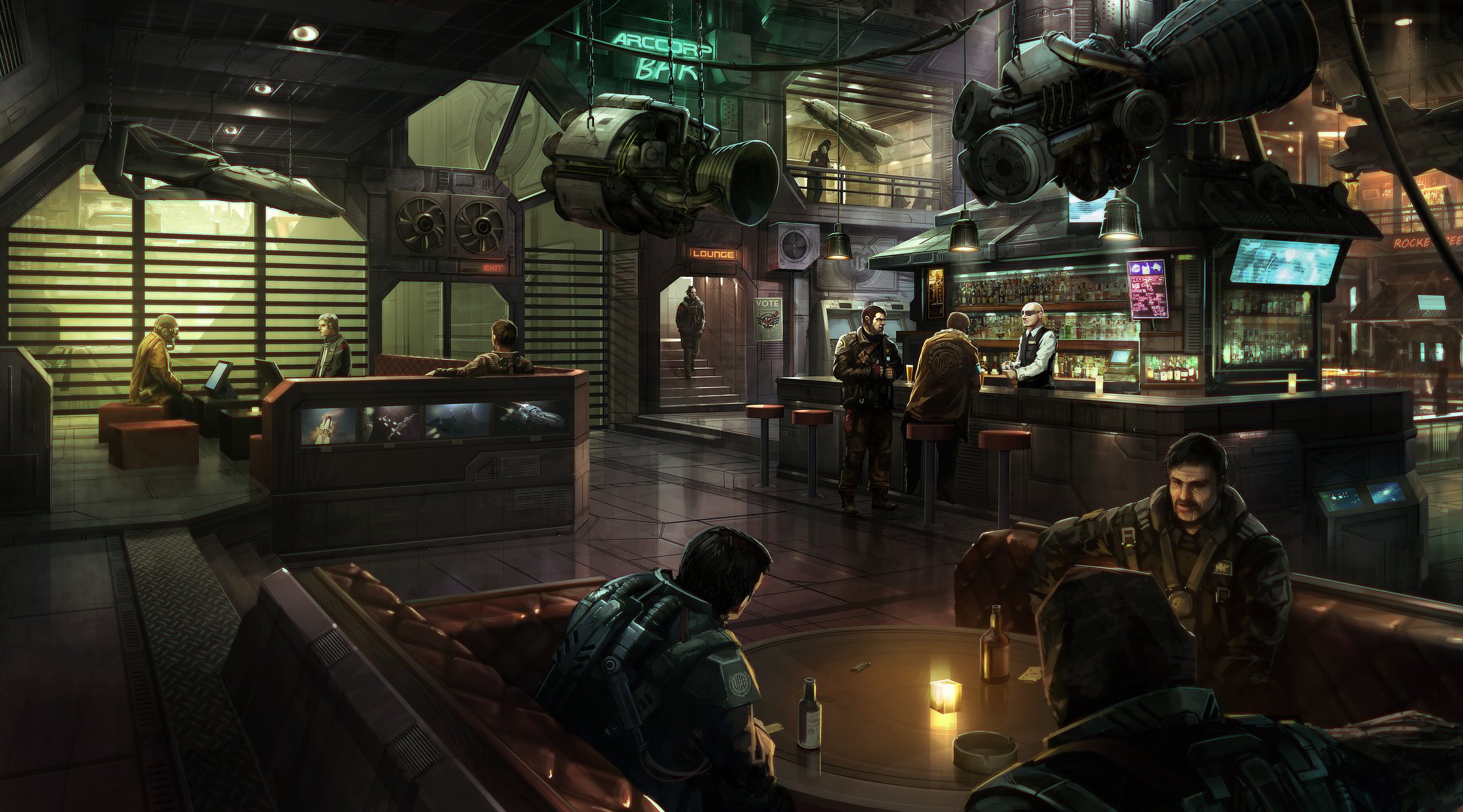 tar citizen sfondi di gioco spazio stanton stanton iii: arccorp arccorp pianeta piloti star citizen sistema planetario spazio bar alcol