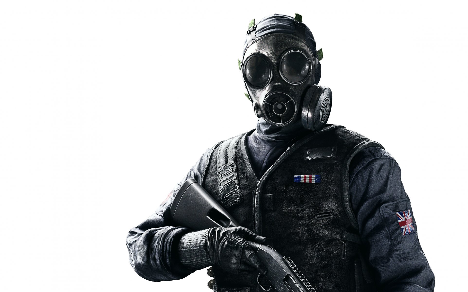 tom clancy rainbow six : belagerung ubisoft montréal ubisoft entertainment uk waffe gasmaske ausrüstung blick kugelsichere weste polizist polizist schrotflinte