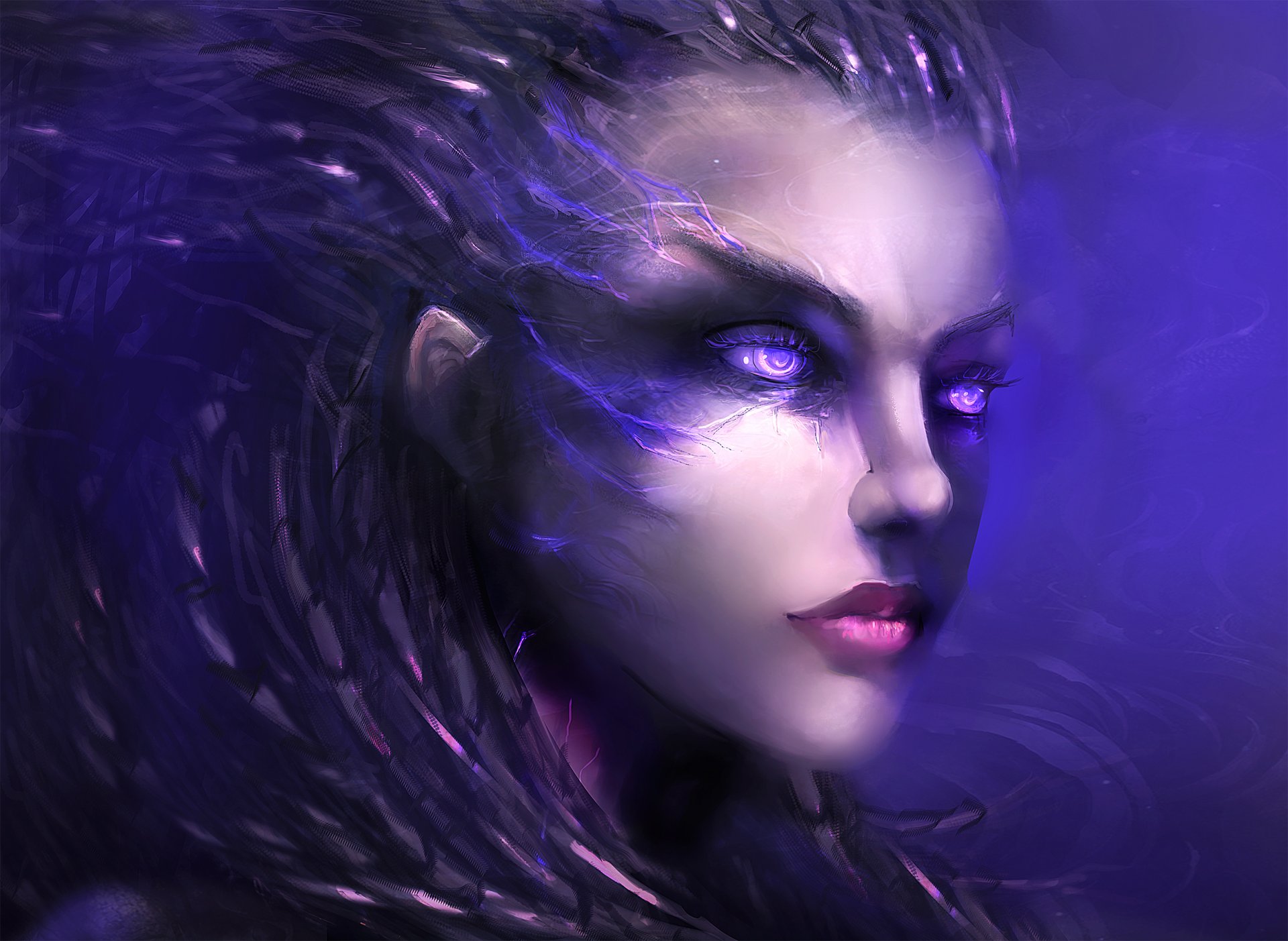 art starcraft 2 sarah kerrigan face eyes adult game