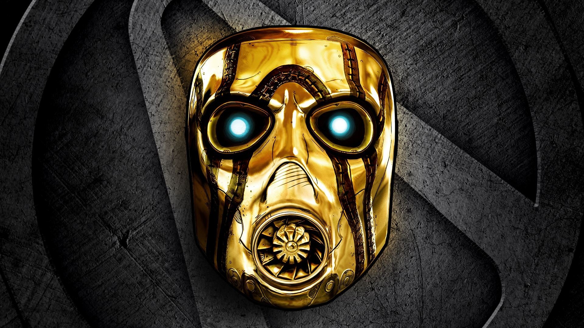 borderlands : красивый коллекция маска золото знак gearbox software 2k game