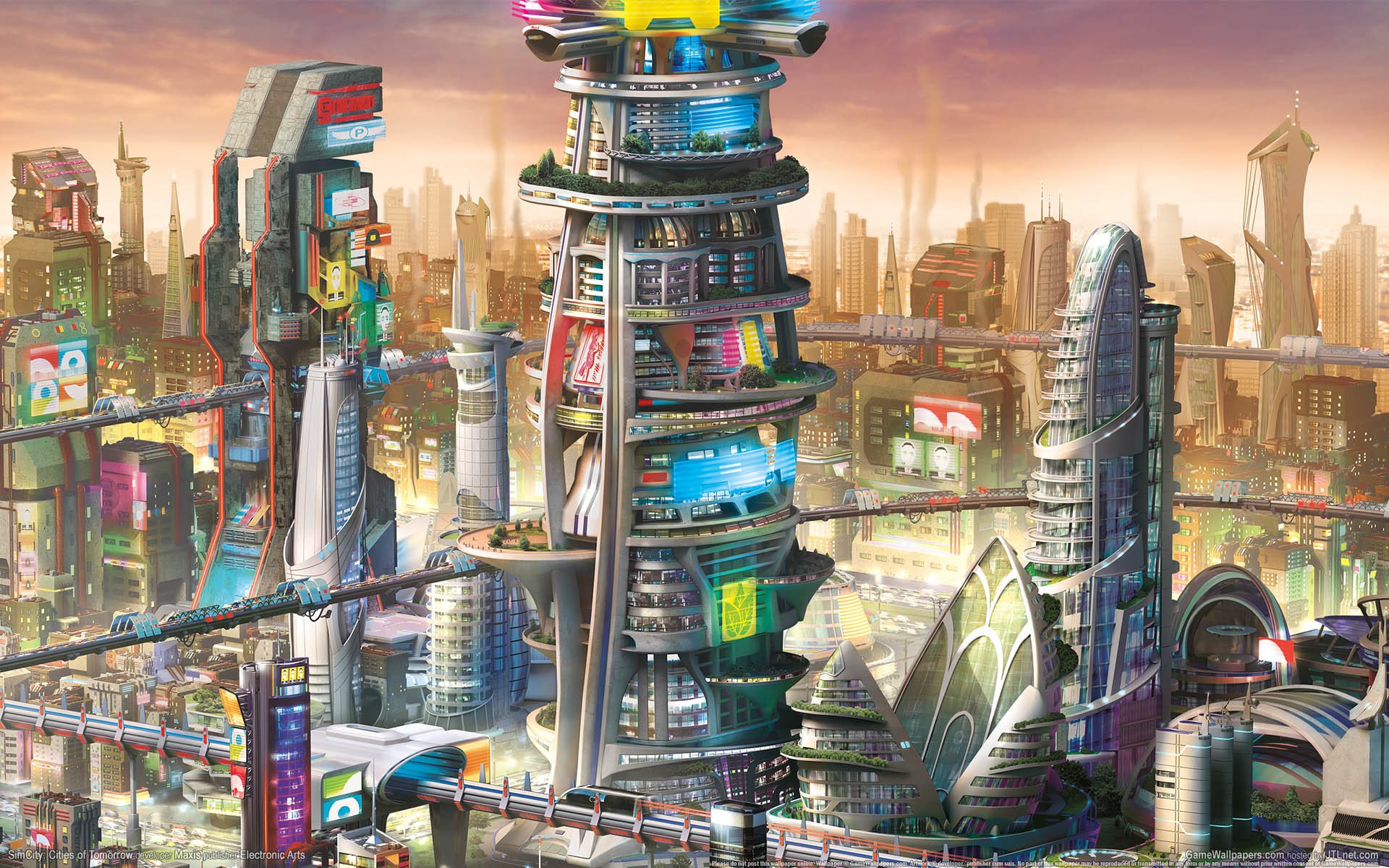 imcity: cities of tomorrow game wallpapers simulators town buildings future