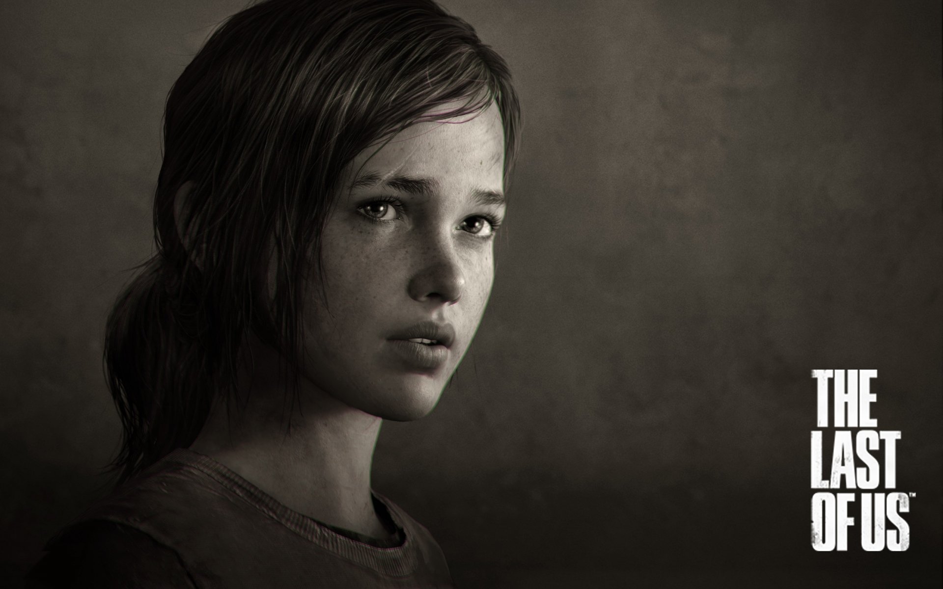 the last of us games girl naughty dog sepia dirty hair view scar