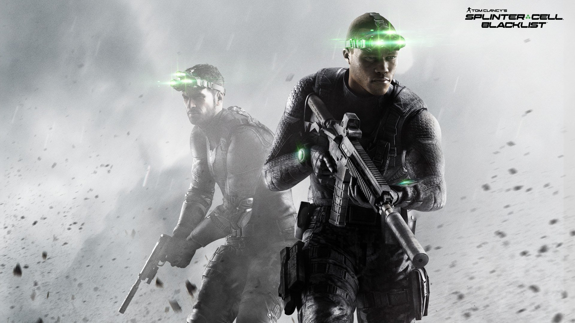 тома клэнси splinter cell : blacklist разделённые ячейки: черный список сэм фишер сэмуэль лео фишер сэмюэл л. фишер агенты оружие пистолет автомат очки ночного видения напарник друг экипировка ubisoft toronto