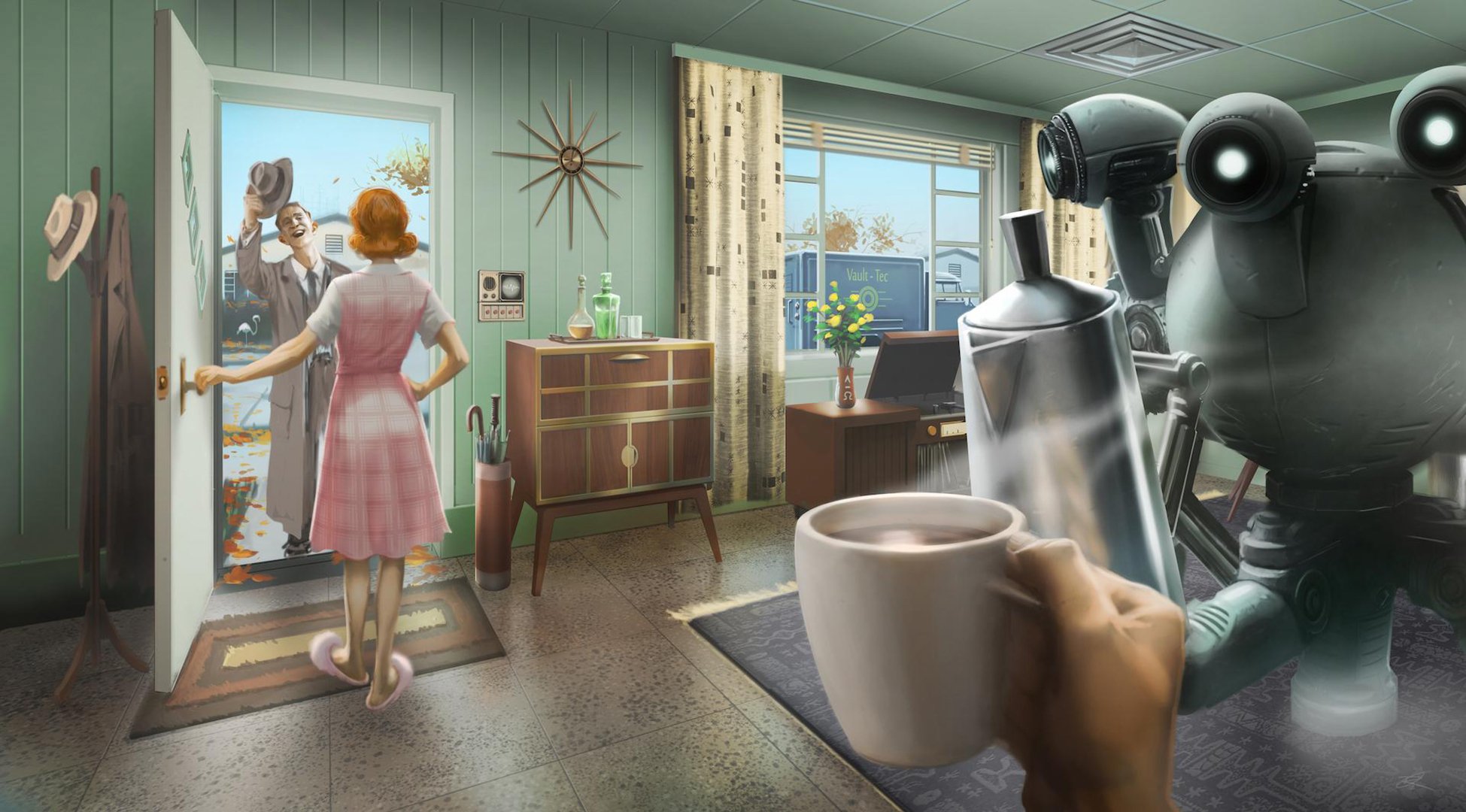 fallout 4 bethesda softworks rpg postapokalypse haus roboter gewölbe-tec