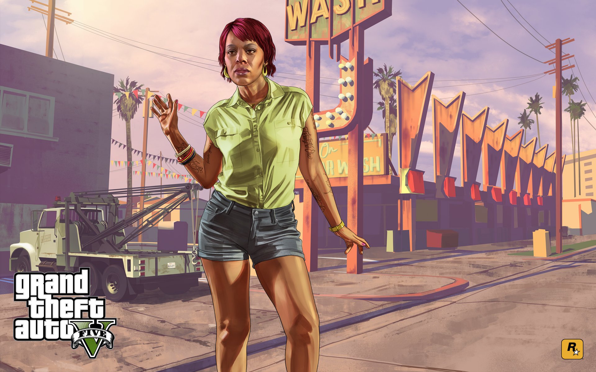 grand theft auto v chica tonya remolque rockstar games arte conceptual lavado