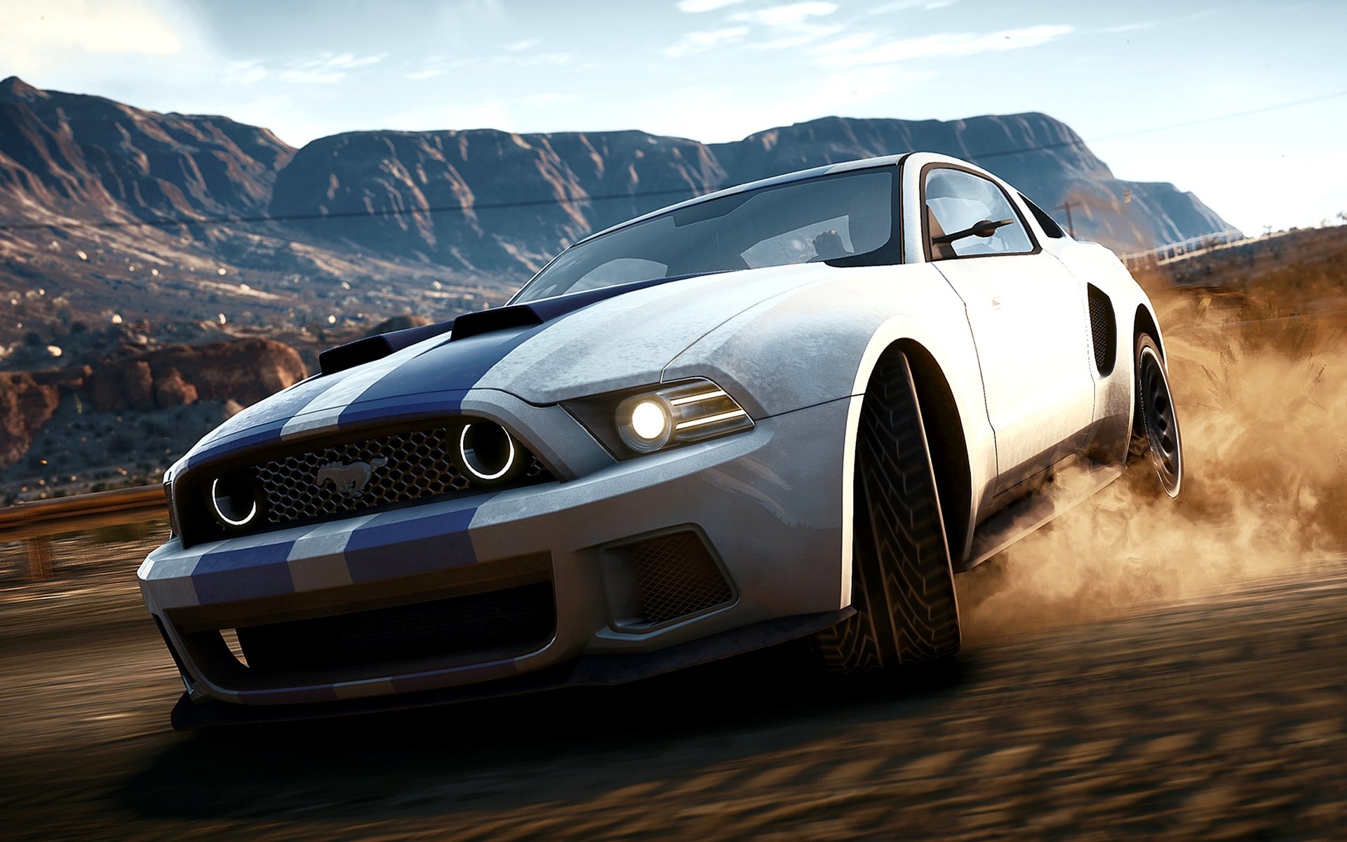 spiel nfs notwendigkeit für geschwindigkeit konkurrierende ford mustang shelby geschwindigkeit scheren drift staub auto schleudern drift sand