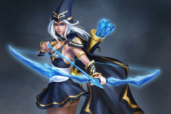 Das Mädchen ist ein Eisbrecher aus dem Spiel League of Legends