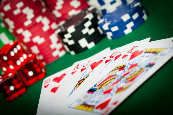 A strong combination of cards in poker