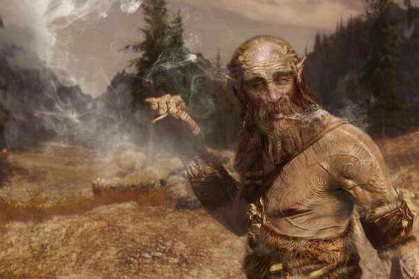 Pergaminos antiguos 5: skyrim. El gigante fumador