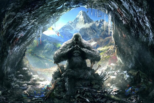 Art jeux Far cry 4. Gorille dans la grotte