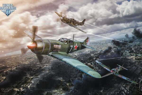 Soviet planes from the game world of warplanes