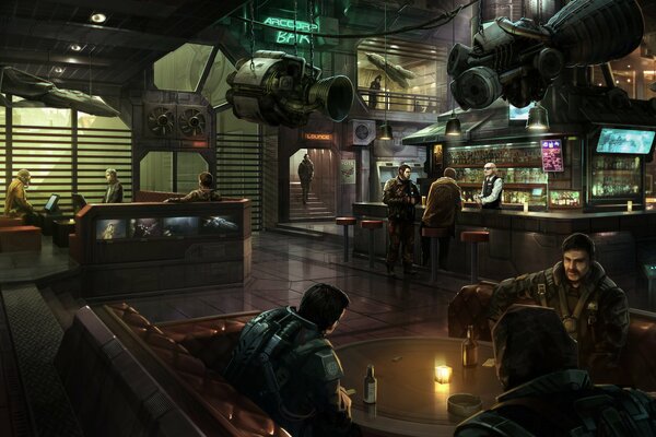 Spiel, Star Citizen in der Bar Planetensystem 