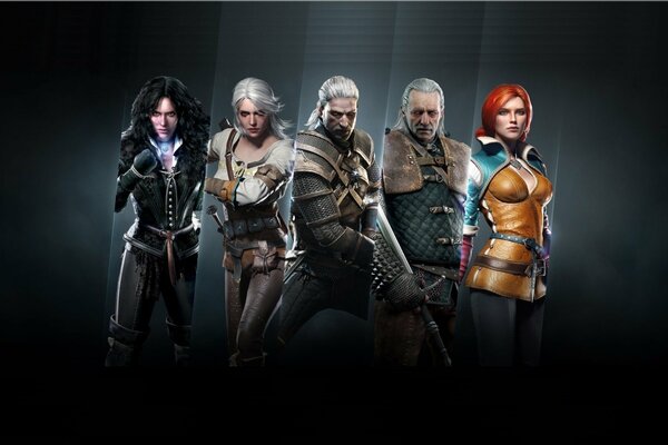 Image of characters from the Witcher 3 : Wild Hunt computer game