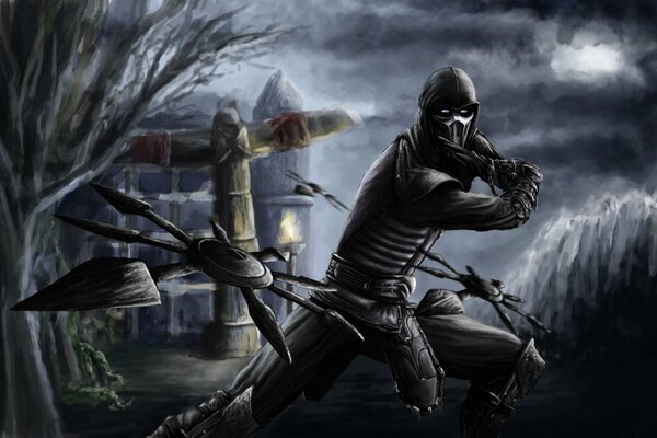 Bella arte sul mortale Shuriken Saibot