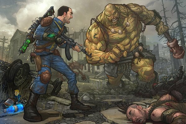 The Warring Super Mutant in action