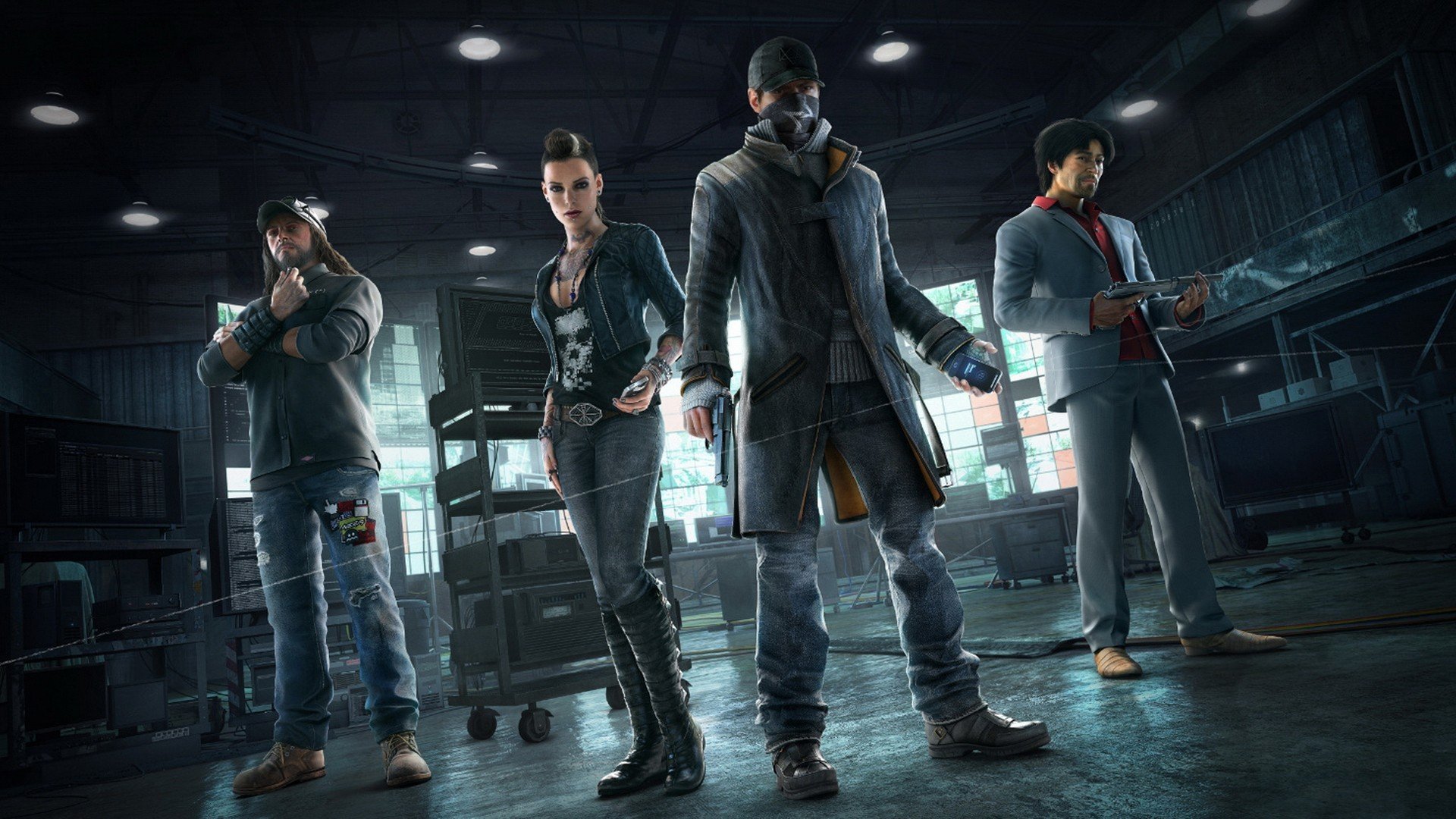 watch dogs watch dogs broń pistolet telefon smartfon płaszcz przeciwdeszczowy dziewczyna wygląd chustka światło czapka ubisoft ubisoft reflection