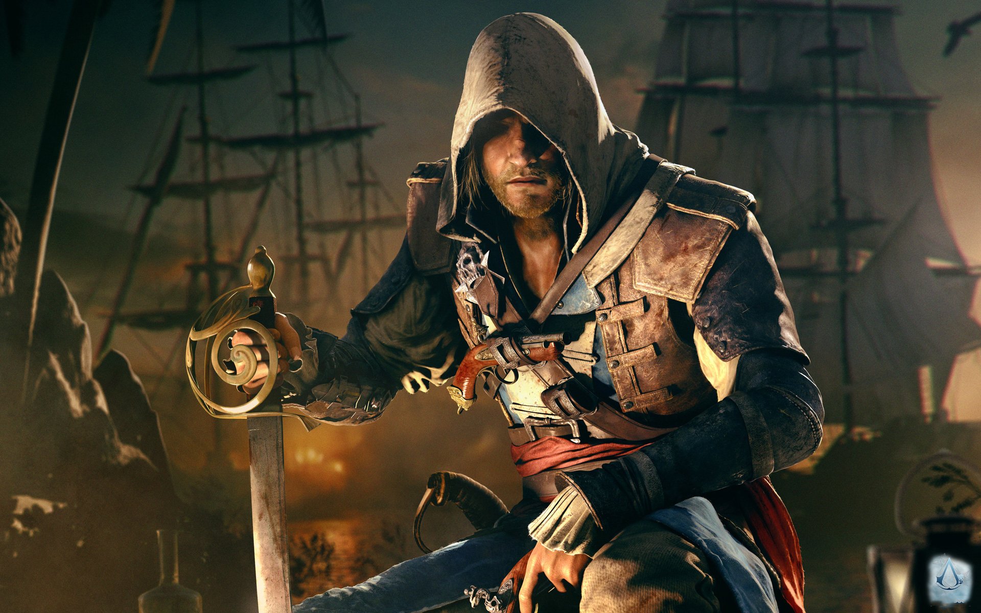 assassins creed iv: black flag black flag edward assassine pirat