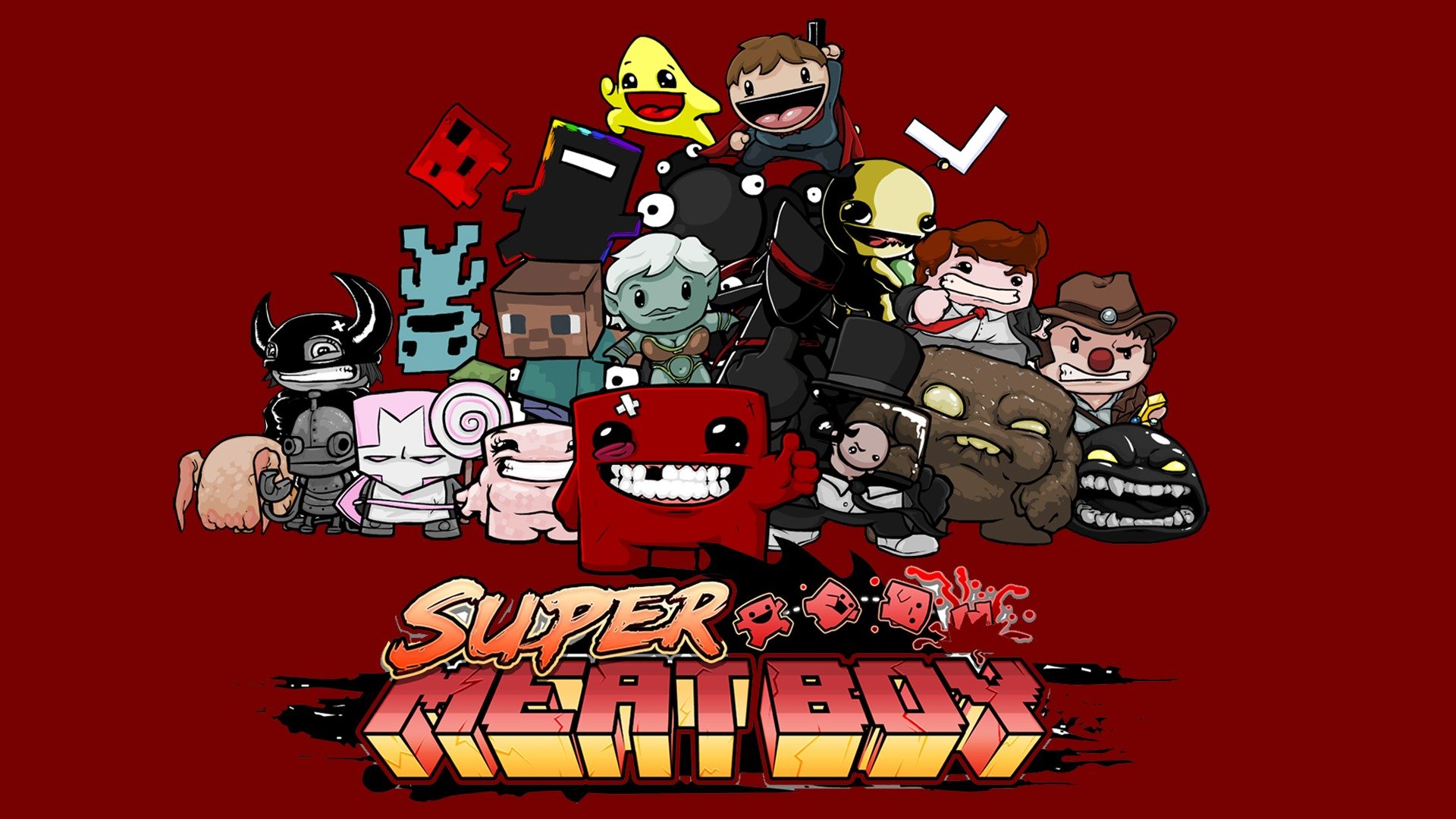 uper meat boy игра обои hd 1920x1080