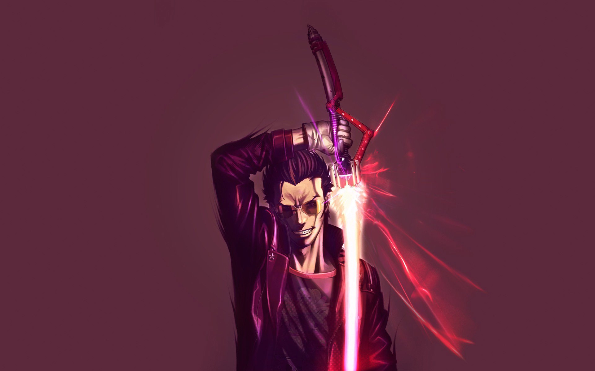 más héroes travis touchdown goichi corte anime gafas espada