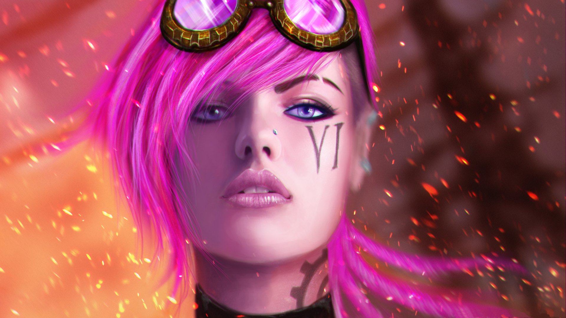 vi piltover enforcer league of legends twarz