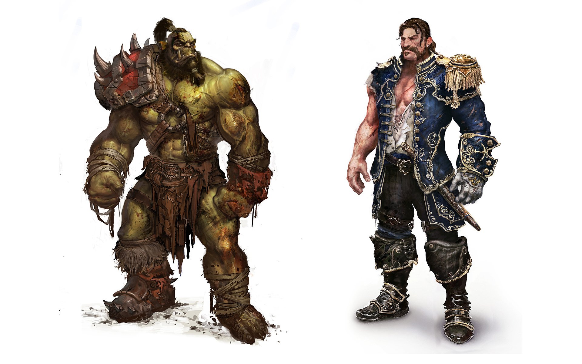 orc humain amiral world of warcraft brouillards de pandaria travail par rapport à blanc wow fond