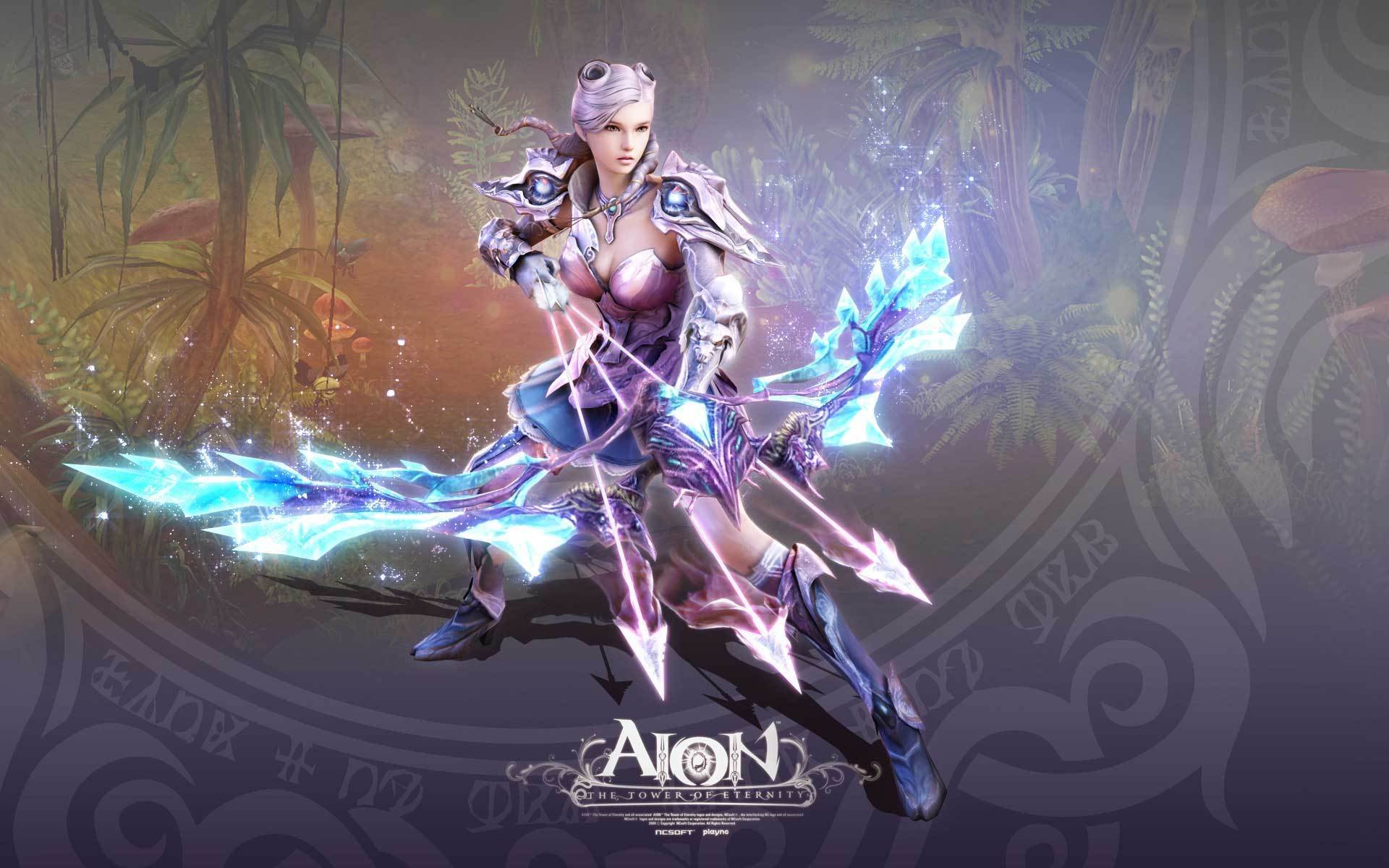 aion chica arco flechas