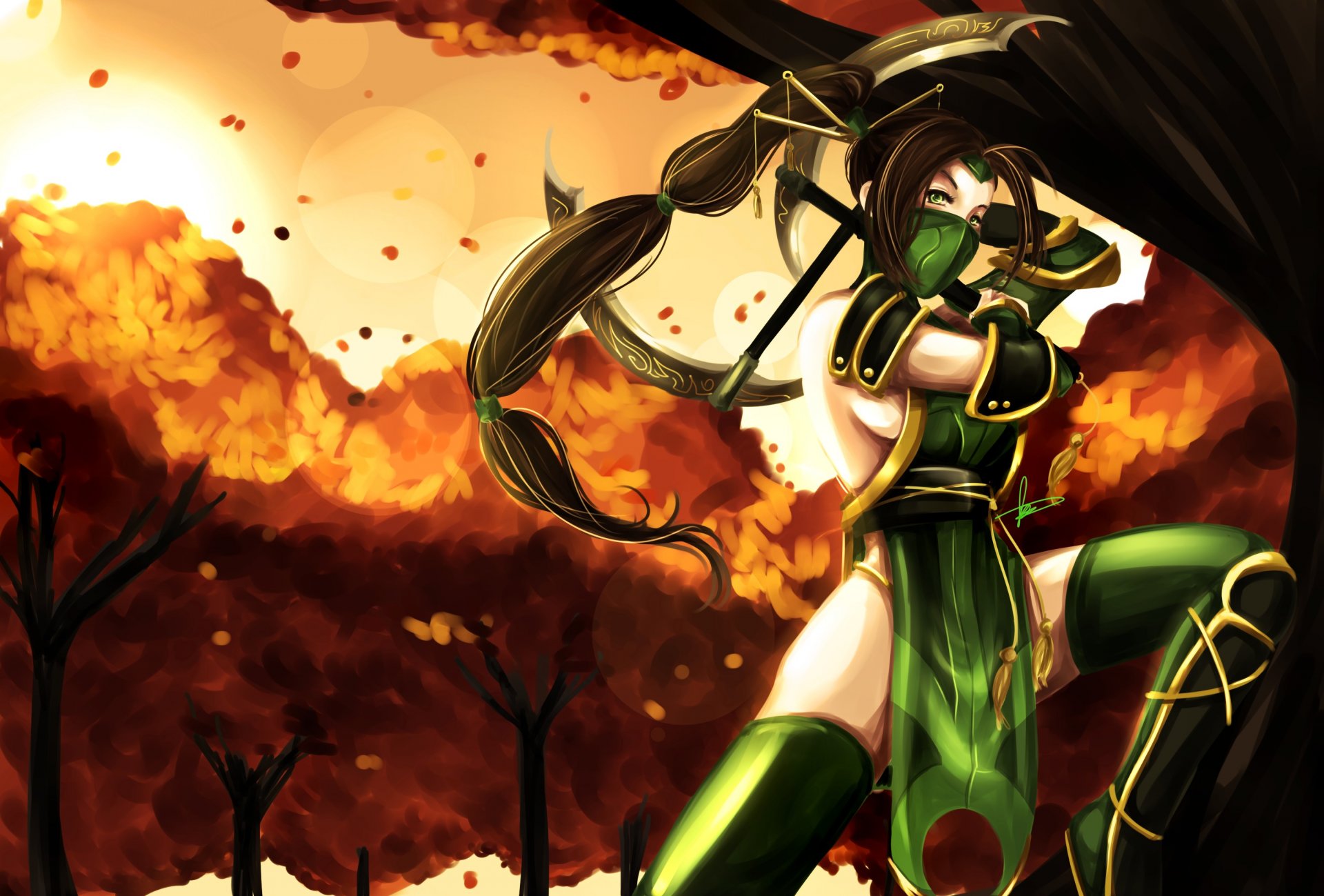 league of legends akali spiel mädchen aussehen haare lang anzug waffen bäume