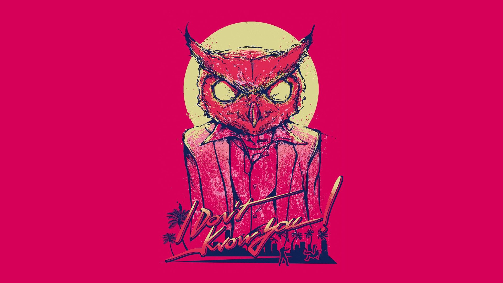 hotline miami rasmus masque hibou minimalisme