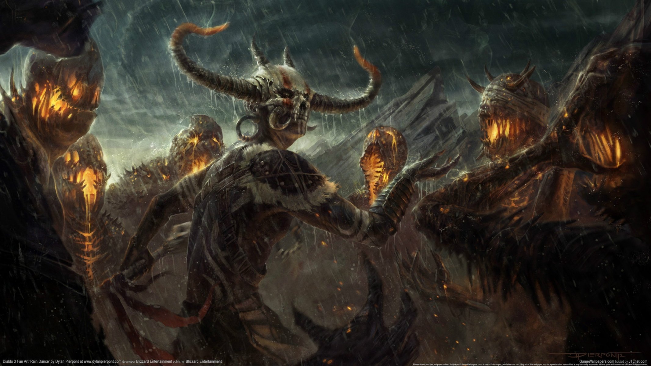 diablo 3 stregone stregone pioggia demoni