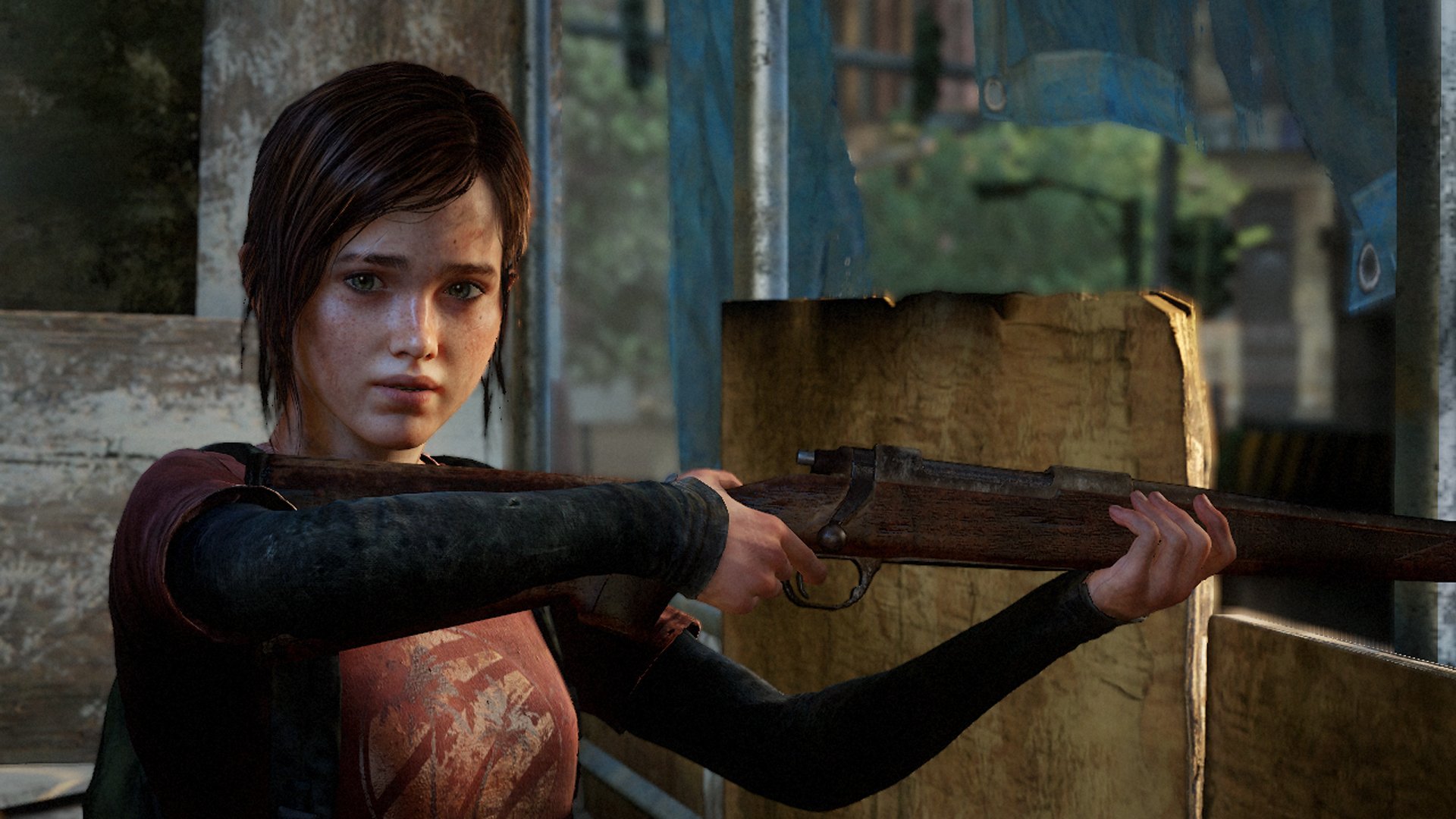 the last of us art girl one of us ally view the gun